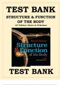 Test Bank for Structure & Function of the Body 16th Edition by Kevin T. Patton & Gary A. Thibodeau