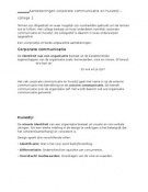 Notes corporate communications and corporate identity