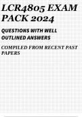 LCR4805 EXAM PACK 2024