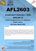 AFL2603 Assignment 1 (ENGLISH COMPLETE ANSWERS) Semester 1 2024  - DUE March 2024 