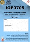 IOP3705 Assignment 2 (COMPLETE ANSWERS) Semester 1 2024 - DUE March 2024