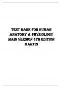 Test Bank for Human Anatomy & Physiology Main Version 4th Edition Martin