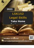LSK152 Legal Skills Take Home Assignment 2023 01 