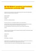 NR 509 Midterm questions and answers, Chamberlain university. 2022. Test bank