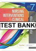 Test Bank Nursing Interventions & Clinical Skills, 7th Edition by Potter Perry Complete