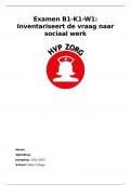 Examen B1-K1-W1 - inventariseert de vraag naar sociaal werk - Maas College