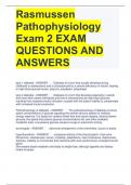 Rasmussen Pathophysiology Exam 2 EXAM QUESTIONS AND ANSWERS
