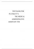 TEST BANK FOR PLUNKETT’S THE MEDICAL ADMINISTRATIVE ASSISTANT 5TH BY Ramsay AND Rutherford