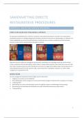 Samenvatting directe restauratieve procedures - 2e bachelor tandheelkunde