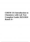 CHEM 131 Introduction to Chemistry with Lab Test | Guide 2023