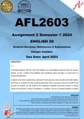 AFL2603 Assignment 2 (ENGLISH COMPLETE ANSWERS) Semester 1 2024 - DUE April 2024