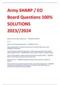 Army SHARP / EO  Board Questions 100% SOLUTIONS 2023//2024