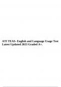ATI TEAS- English and Language Usage Test Latest Updated 2023 Graded A+.