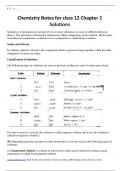 Class notes Chemistry   NCERT Solutions Chemistry 12