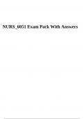  NURS_6051 Exam Pack With Answers.