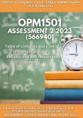 OPM1501 Assignment 2 Complete Answers (566940) Due 19 June 2023 (Table of contents and a list of references provided. Reliable and well researched answers) 