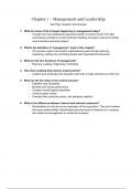 Intro to Business -  Chapter 7 Test Prep Answer Key