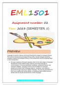 EML1501 ASSIGNMENT 2 S1 2023