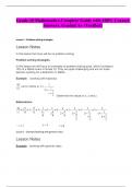 Grade 10 Mathematics.Complete Guide with 100% Correct Answers. Graded A+ (Verified)