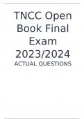 TNCC Open Book Final Exam 2023/2024 (ACTUAL QUESTIONS)