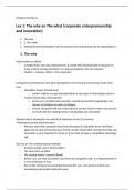 Intrapreneurship samenvatting (summary) slides and notes 2022/2023 ~ 19/20