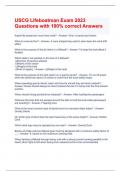 USCG Lifeboatman Exam 2023 Questions with 100% correct Answers