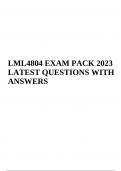 LML4804 EXAM PACK 2023 LATEST QUESTIONS WITH ANSWERS