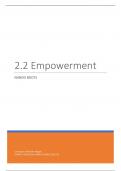 2.2 Empowerment verslag cijfer 8.5