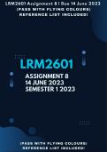 LRM2601 Assignment 8 Answers  | Due 14 June 2023 | Reference list included!