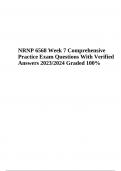 NRNP 6568 Week 7 Comprehensive Practice Exam Questions With Verified Answers (Graded A+  2023/2024)