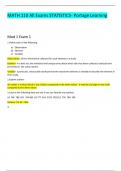 MATH 110 ALL EXAMS STATISTICS (QUESTIONS AND ANSWERS) - PORTAGE LEARNING