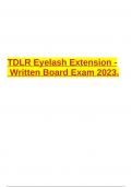 TDLR Eyelash Extension - Written Board Exam 2023.