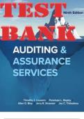 TEST BANK for Auditing & Assurance Services 9th Edition by Louwers, Bagley, Blay, Strawser, Thibodeau, Sinason. ISBN13 9781266847929. (Complete 12 Chapters)