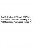 PALS Updated FINAL EXAM AND ANSWERS  2022/2023