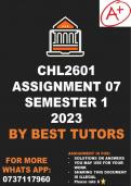CHL2601 Assignment 7 2023 (Answers)
