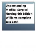 Test bank for Understanding Medical Surgical Nursing 6th Edition 2024 latest update by Williams complete chapters graded A+ 
