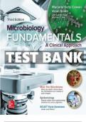 TEST BANK FOR MICROBIOLOGY FUNDAMENTALS A CLINICAL APPROACH 3RD EDITION BY COWAN ALL CHAPTERS