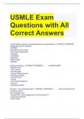 USMLE Exam Questions with All Correct Answers 