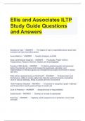 Ellis and Associates ILTP Study Guide Questions and Answers 