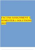 FAC3764 ASSIGNMENT 5 SEMESTER 1 SOLUTIONS 2023
