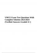 VMCE Exam Test Questions With Complete and Verified Answers  2023/2024 Graded A+