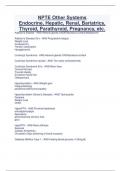 NPTE Other Systems Endocrine, Hepatic, Renal, Bariatrics,  Thyroid, Parathyroid, Pregnancy, etc.