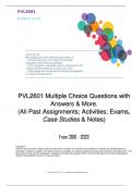 PVL2601 Latest Exam Pack June 2023. MCQ with Answers