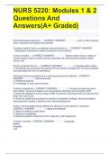 NURS 5220: Modules 1 & 2 Questions And Answers(A+ Graded)
