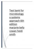 Test bank for microbiology a systems approach 6th edition marjorie kelly cowan heidi  2024 revised latest update 