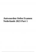 Antwoorden Oefen Examen Nederlands 2023/2024 Part 1.