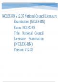 NCLEX-RN V12.35 National Council Licensure Examination (NCLEX-RN)
