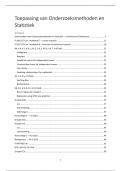 TENTAMEN: College Aantekeningen en Samenvattingen - Toepassing van Onderzoeksmethoden en Statistiek (201800055) - Toepassing van Onderzoeksmethoden en Statistiek, ISBN: 9781324024293 en ISBN: 9781526419521