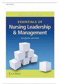 Test Bank Essentials of Nursing Leadership & Management 7th Edition Sally A. Weiss