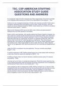 TSC, CSP AMERICAN STAFFING ASSOCIATION STUDY GUIDE QUESTIONS AND ANSWERS